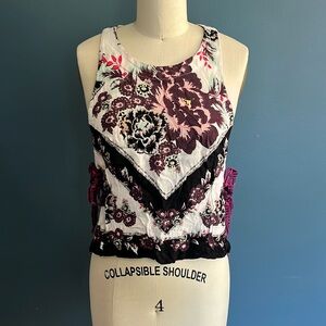 Free People floral crop tank
